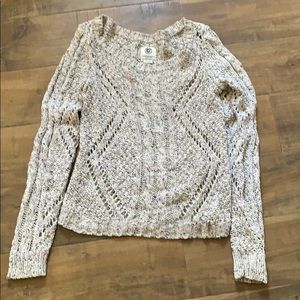 Open knit sweater
